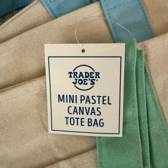 Mint Green and Beige Trader Joe’s Tote Bag - Picture 2 of 3